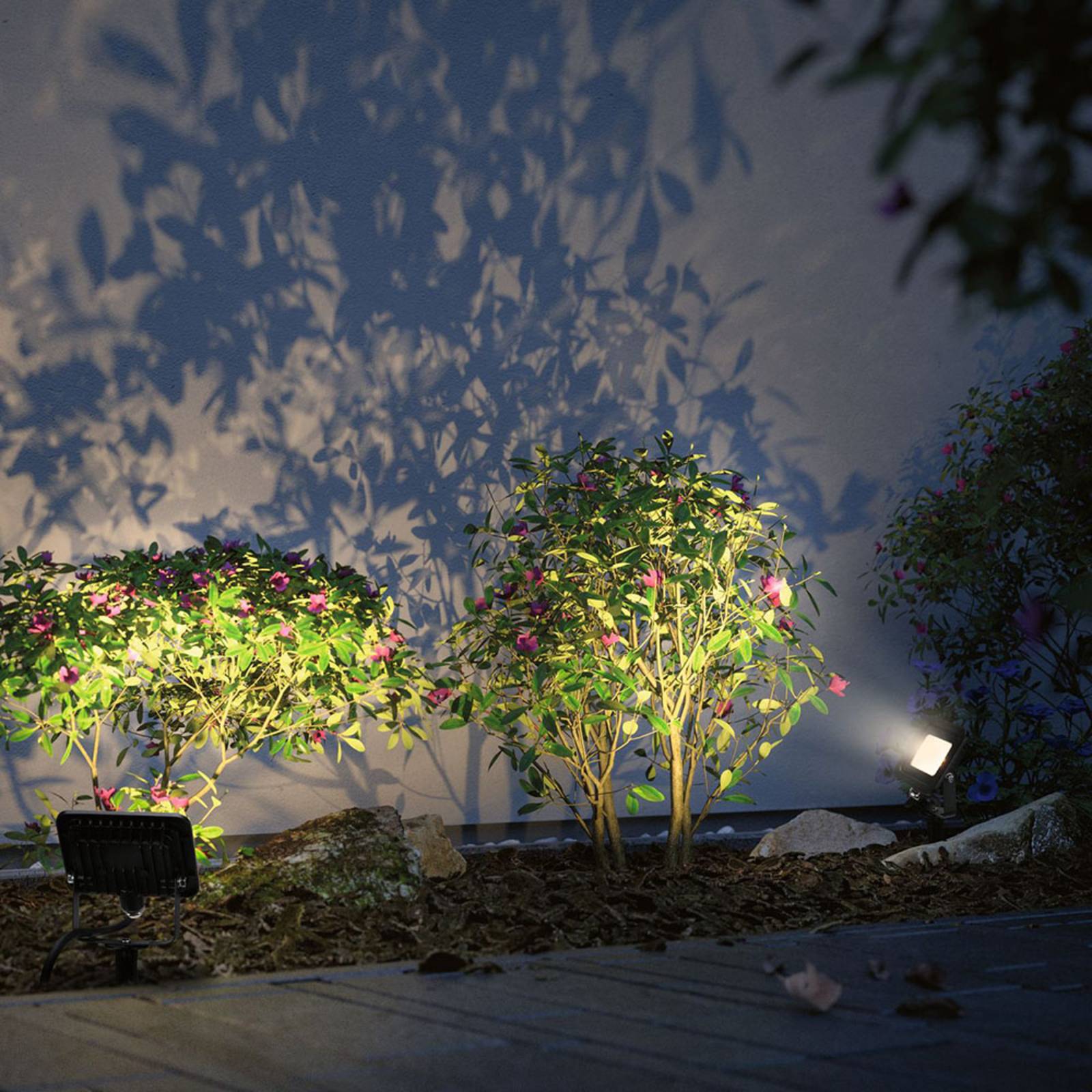 Paulmann Plug & Shine Fluter mit Spieß 6,8W Fluter, dimmbar, schwarz, Aluminium