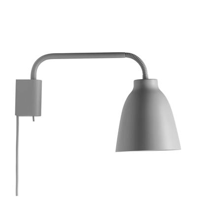 FRITZ HANSEN Design Wandlampe Caravaggio, dimmbar, alu / grau / zink, für Wohn- / Esszimmer, Metall, Design, Wandleuchte, Wandlampe Innen Image