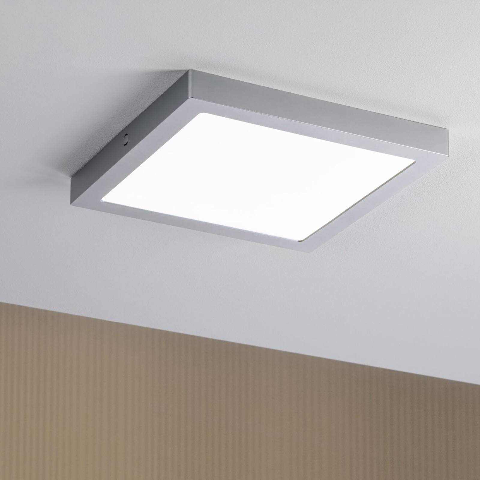Paulmann LED Panel Abia, alu / grau / zink, für Wohn- / Esszimmer, Kunststoff, Modern, LED Deckenleuchte
