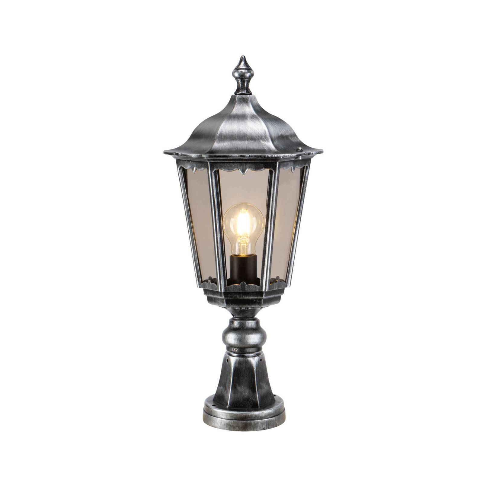 LCD Sockelleuchte aussen 1112/1122, dimmbar, alu / grau / zink, Aluminium, Antik, Außenleuchte