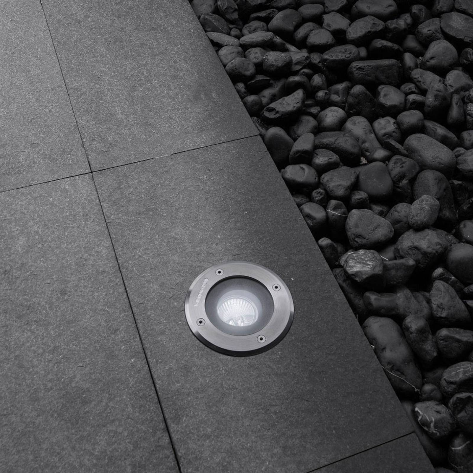 LEDS-C4 Bodeneinbauleuchte Gea GU10 GEA, alu / grau / zink, Edelstahl, Modern, Bodeneinbaustrahler