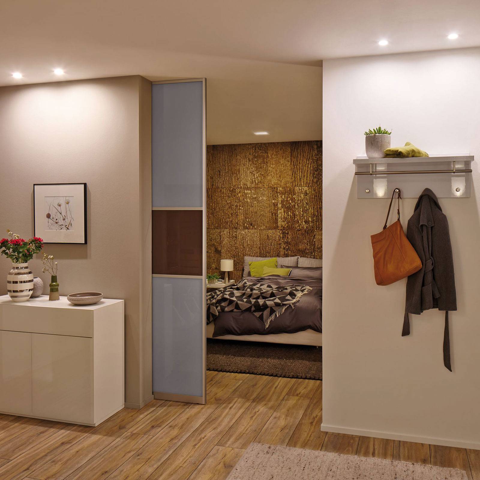 Paulmann Nova LED-Einbauspot 3er schwenkbar, weiß, weiß / opal, für Wohn- / Esszimmer, Aluminium, Modern