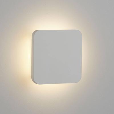 Searchlight Wandlampe Gypsum, weiß / opal, für Wohn- / Esszimmer, Gips / Ton, Modern, LED Wandleuchte, Wandlampe Innen Image