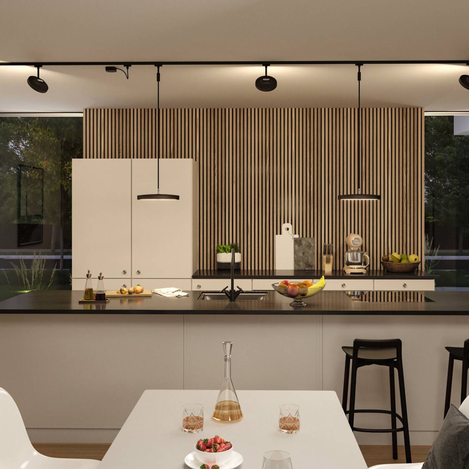 Paulmann URail Hildor LED-Spot schwarz 3.000K Hildor, dimmbar, schwarz, für Arbeitszimmer / Büro, Metall, Modern