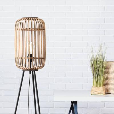 Brilliant Holz Stehlampe Woodrow, Holz hell, für Wohn- / Esszimmer, Bambus, Landhaus / Rustikal, Stehlampe Image
