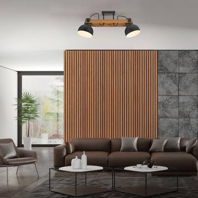 JUST LIGHT. GmbH Deckenlampe Cup 2.0, dimmbar, schwarz, für Wohn- / Esszimmer, Metall, Industrielles Design, Deckenlampe