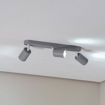 Deckenstrahler Livia, grau, 52 cm, 3-flg., Metall, GU10 Livia TK Lighting, dimmbar, alu / grau / zink, für Kinderzimmer, Metall, Strahler Image