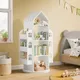 Libreria girevole Libreria per bambini in legno massello con scaffale per libri in piedi a 3 livelli, portaoggetti multifunzionale per lo studio del soggiorno