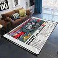 MF DOOM Rapper Graphics Tappeto Doom Hip-Hop Album Cover Decorazione Tappeti hip-hop banda musicale