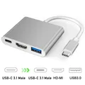 USB C HUB 3 in1 Tipo C 3.0 a HDTV Docking Station PD Carica rapida 4K HD TV Adattatore Splitter per