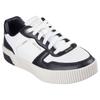 Sneaker SKECHERS "JADE-BEST IN CLASS", Damen, Gr. 37, schwarz-weiß (weiß, schwarz), Lederimitat, kontrastfarbene Details, sportlich, Schuhe, Retrosneaker, Schnürschuh, Classic Sneaker mit Memory Foam