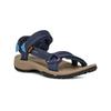 Sandale TEVA "W TERRA FI LITE", Gr. 39, blau (crown blau), Textil, Synthetik, sportlich, Schuhe