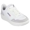 Sneaker SKECHERS "SPORT COURT 2.0", Damen, Gr. 37, grau (weiß, hellgrau), Lederimitat, Veloursleder, kontrastfarbene Details, casual, Schuhe, Freizeitsneaker, Schnürschuh mit Memory Foam
