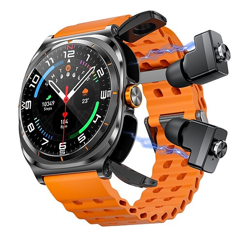 696 GT98 Smartwatch 1.53 Zoll Smartwatch Fitnessuhr Bluetooth Schrittzähler Anruferinnerung Schlaf-Tracker Kompatibel mit Android iOS Damen Herren Freisprechanlage Nachrichterinnerung IPX-0 46mm Image