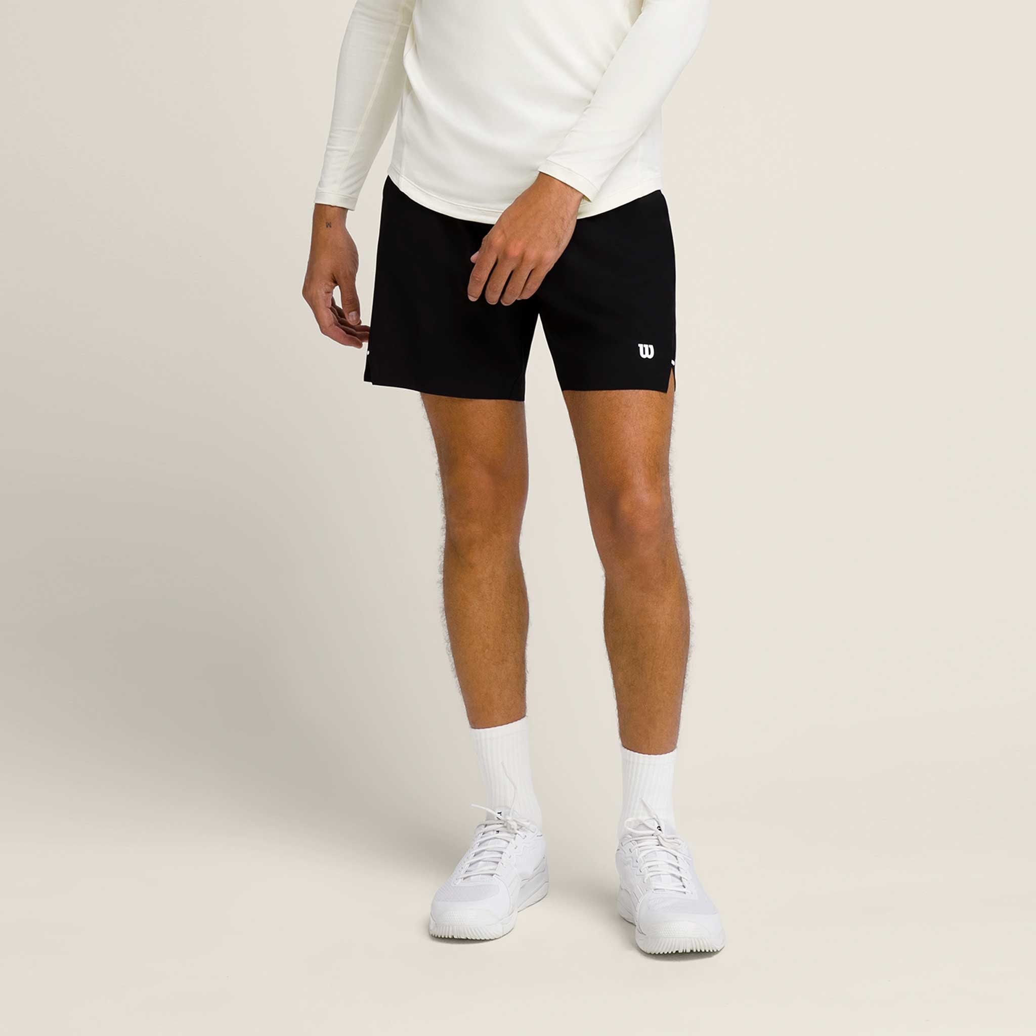 Wilson Tournament Short v2 7" Unlined Men's Tennis Apparel Black - Wilson