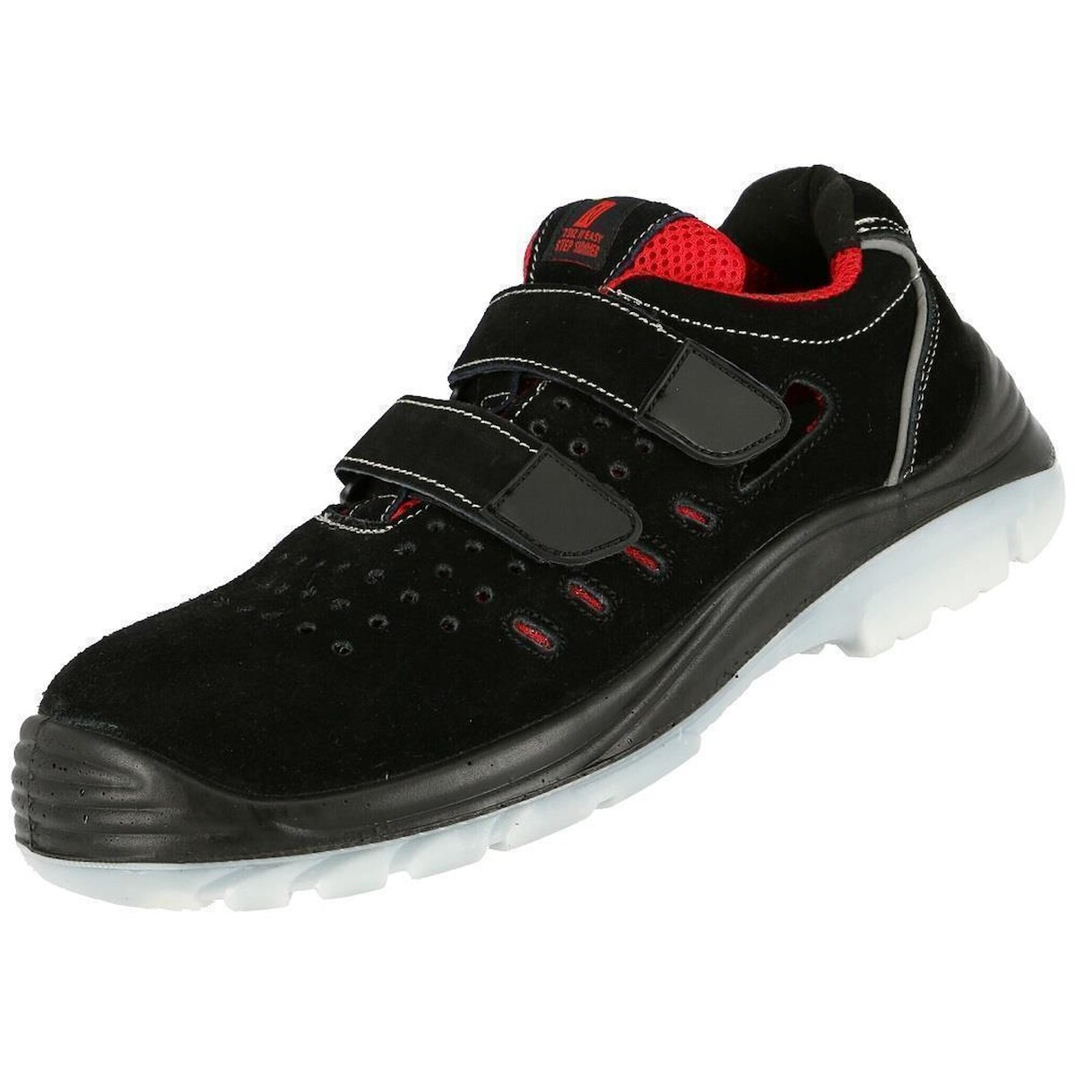 AS Arbeitsschutz Arbeitsschuhe Nitras Easy Step SA Sandalen | Gr. 45 | Velourleder | schwarz Image