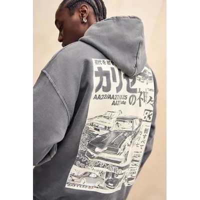 UO Washed Black Car Hoodie - Black M at Urban Outfitters