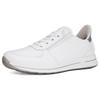 Slip-On Sneaker ARA "OSAKA", Damen, Gr. 4,5 (37,5), silber (weiß, silberfarben), Glattleder, metallic, sportlich, Schuhe, Keilsneaker, Schnürschuh mit Easy2Go-Einschlupf