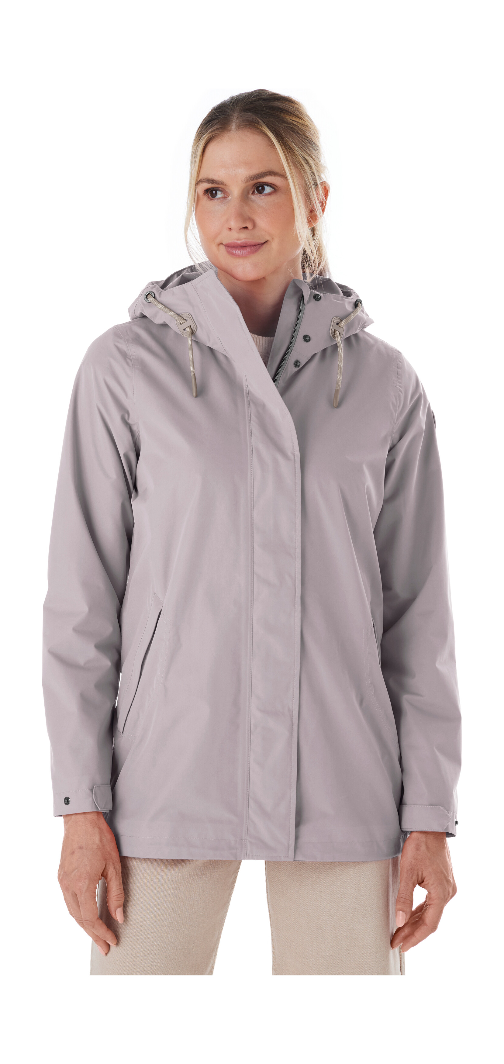 Funktionsjacke "Damen Funktionsjacke OOGS 1", Damen, Gr. 44, lila (lavendel), Obermaterial: 100% Polyester;Futter: 100% Polyester, G.I.G.A. DX BY KILLTEC, Jacken Funktionsjacke, Wasserdichte Damenjacke, regulierbar, Teflon EcoElite™-Imprägnierung Image