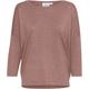 Rundhalspullover SAINT TROPEZ "A2561, MilaSZ R-Neck", Damen, Gr. S (36), antler melange, Feinstrick, Obermaterial: 80% Viskose, 20% Polyacryl, meliert, modisch, normal, Rundhals, 3/4-Ärmel, Pullover