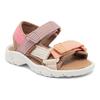 Sandale BISGAARD "nico Weite: normal", Kinder, Gr. 29, pink, rosa, natur, koralle, Textil, colorblocking, sportlich, Schuhe, Trekkingschuh, Badeschuh, Klettschuh, Größenschablone zum Download
