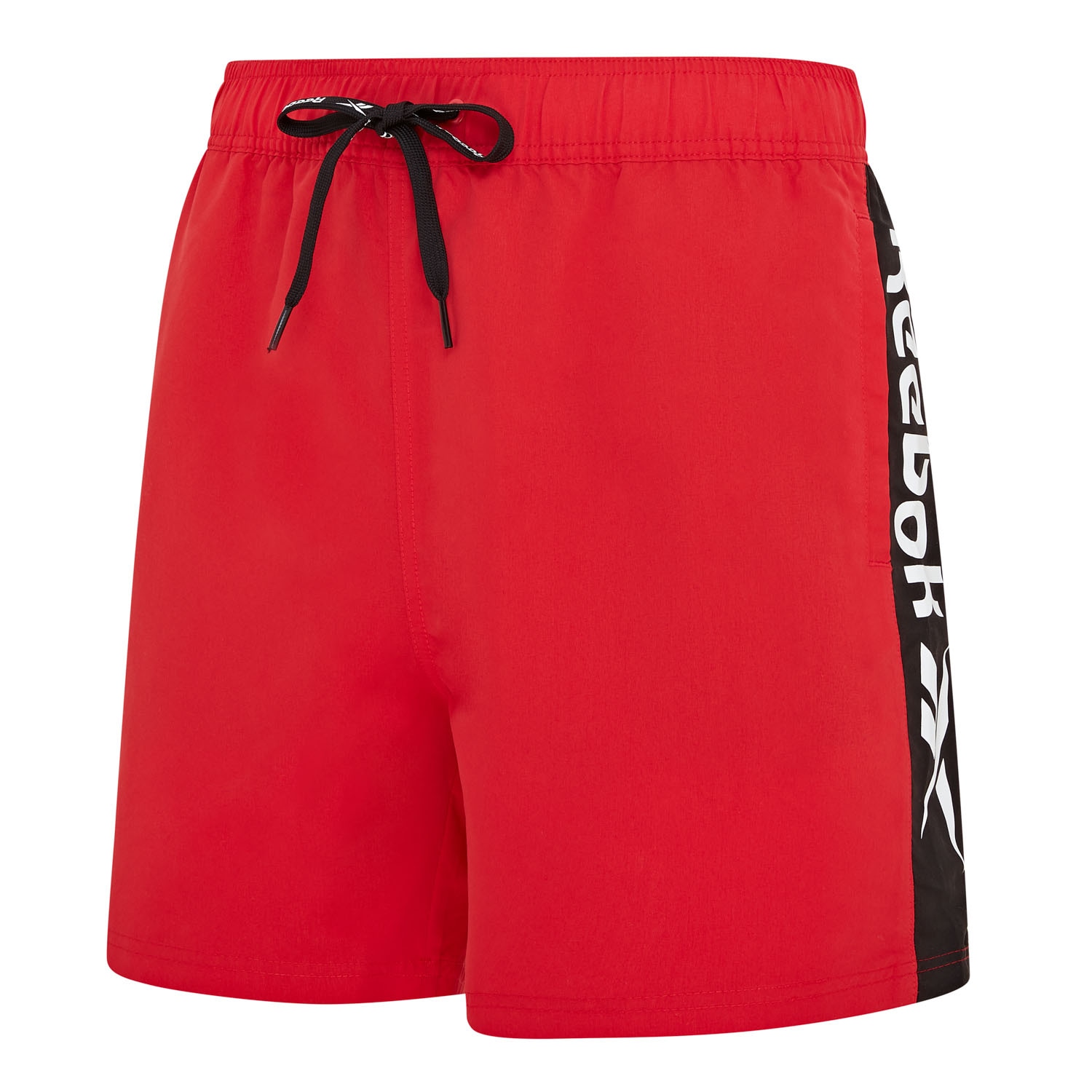 Badeshorts REEBOK "Clayton", Herren, Gr. M, N-Gr, rot, Microfaser, Polyester, unifarben, Sportlich, Badehosen, mit Kordeln Image