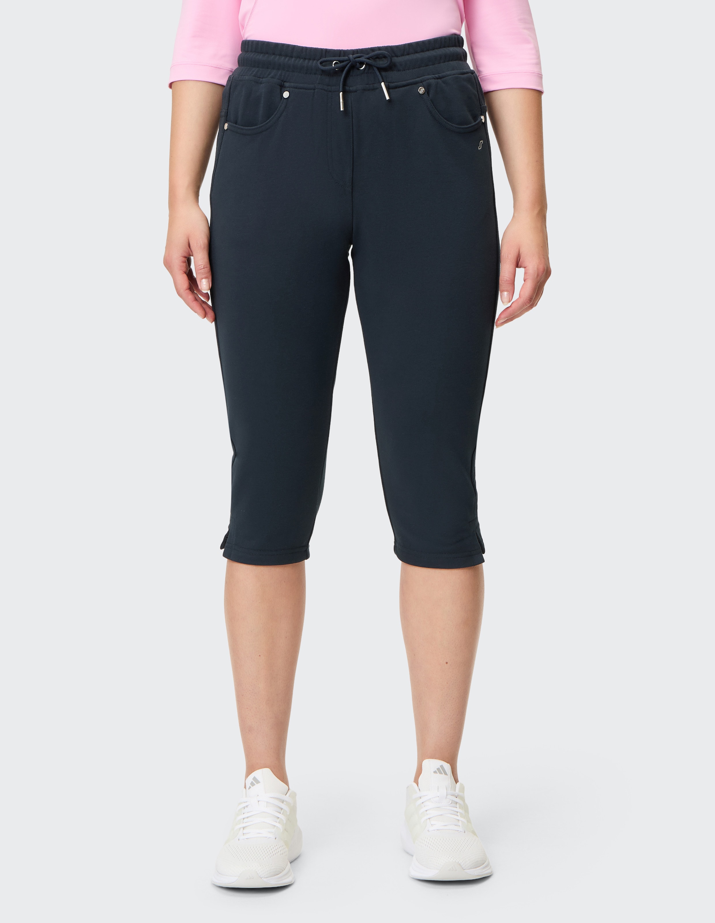 Caprihose JOY SPORTSWEAR "VANESSA", Damen, Gr. 44, N-Gr, blau (night), Obermaterial: 60% Baumwolle, 40% Elasthan, Hosen Caprihose
