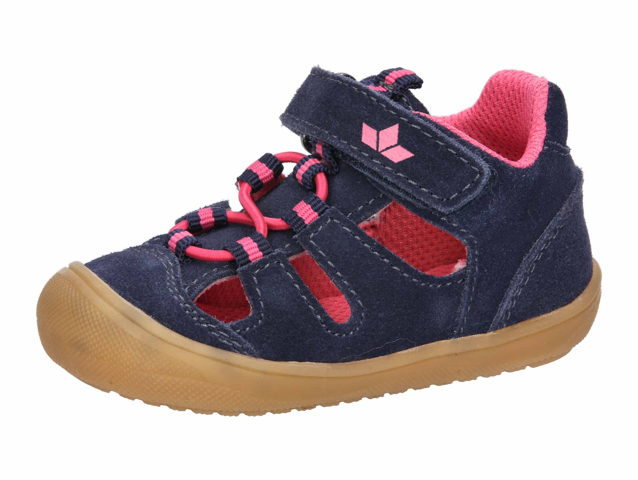 Lauflernschuh LICO "Lauflernschuh Gwen V", Baby, Gr. 24, blau, Veloursleder, Schuhe Lauflernschuh