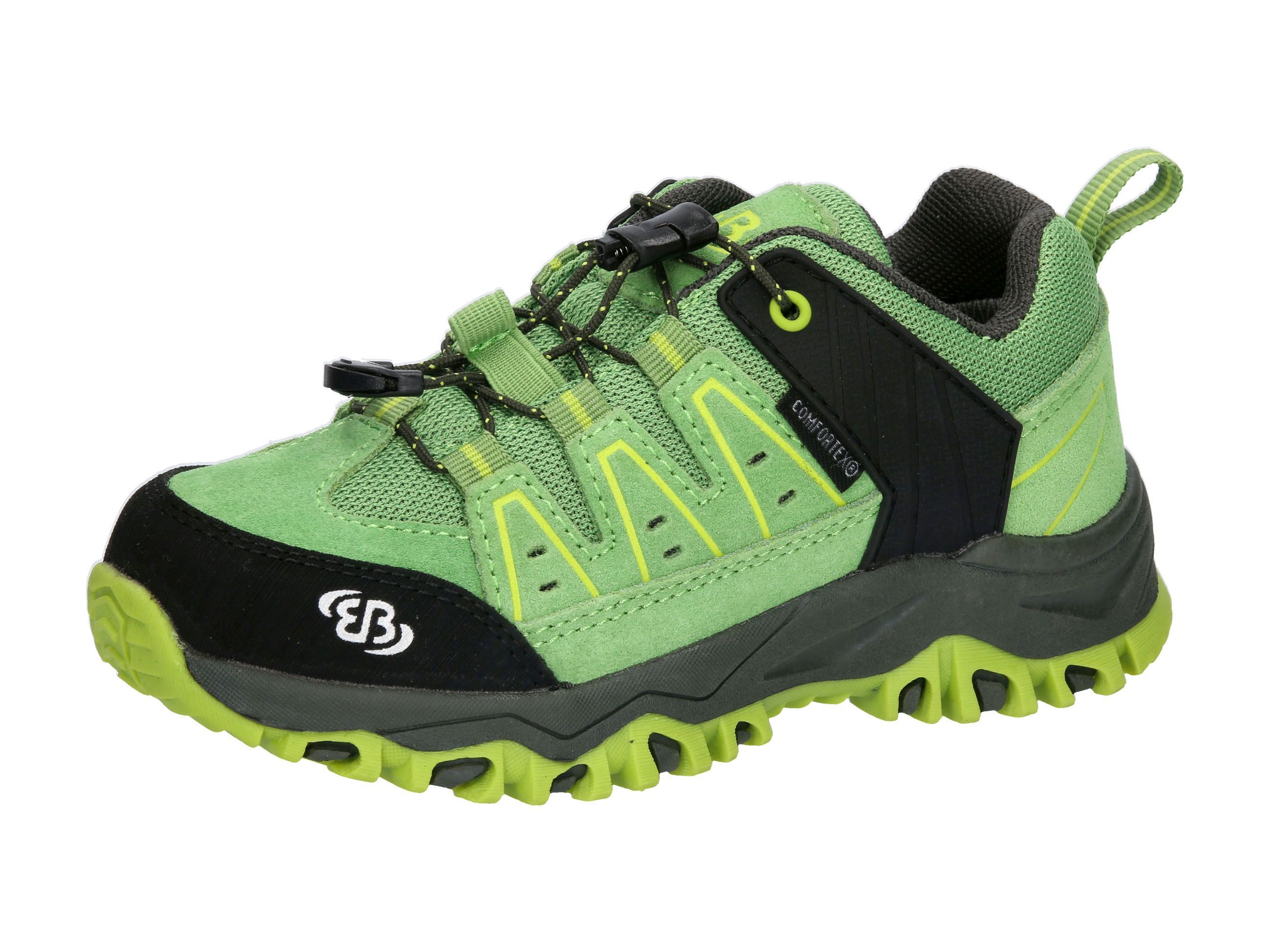 Outdoorschuh BRÜTTING "Outdoorschuh Mount Pinos Kids Low", Gr. 29, grün, Veloursleder, Schuhe Image