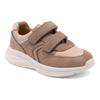 Sneaker BISGAARD "yuki glitter Weite: normal", Kinder, Gr. 30, taupe glitter, Textil, Leder, colorblocking, Glitzer, sportlich, Schuhe, Freizeitschuh, Mädchen Schuh mit Klett, Größenschablone zum Download