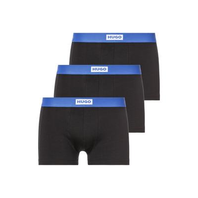 Trunk HUGO UNDERWEAR, Herren, Gr. L (52), schwarz (schwarz, blau), Jersey, Obermaterial: 100% Baumwolle, unifarben, figurbetont, Unterhosen, mit kontrastfarbigem Bund Image