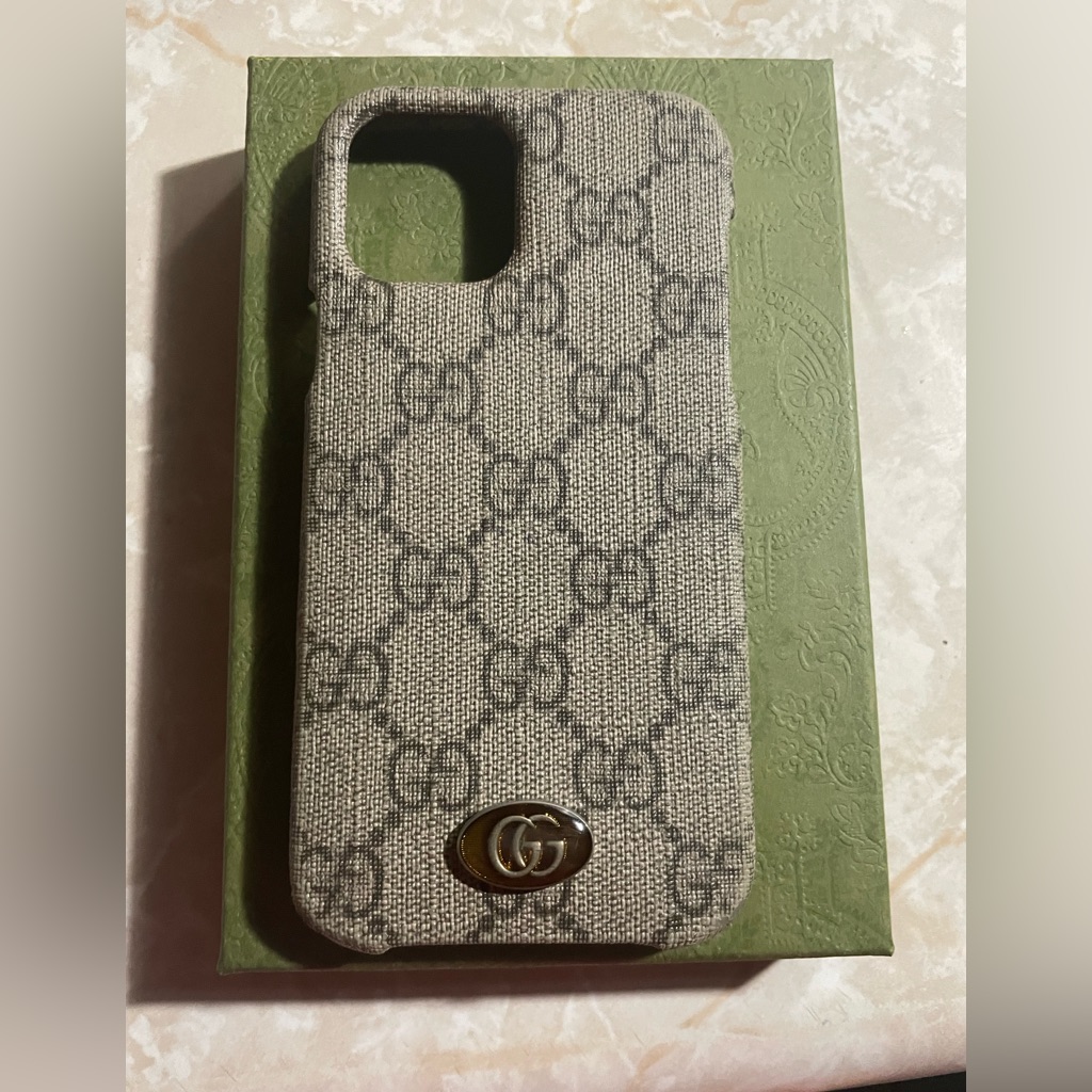Gucci Cell Phones & Accessories | Authentic Gucci Iphone 12 Pro Cell Phone Case | Color: Gray | Size: Os
