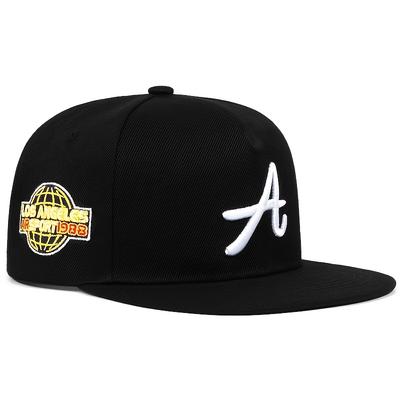 TEMU 1 Los Angeles Embroidered Baseball Cap - Adjustable Snapback, Casual Hip-hop Style, Sun Protection Hat For , Polyester, Hand Washable - In Image