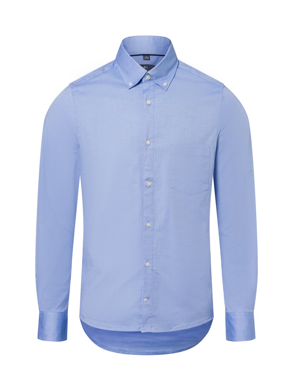 Nils Sundström Businesshemd Herren Slim Fit Baumwolle blau, L Image
