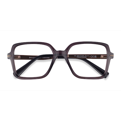 Female s square Polished Amethyst Plastic Prescription eyeglasses - Eyebuydirect s Oakley Sharp Line