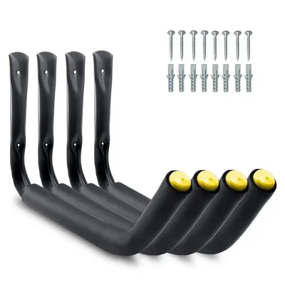 Heavy Duty Kayak Rack Wall Mounted Portable Kayak Hanger Multipurpose Black Garage Kayak Storage Hook for Paddle Board