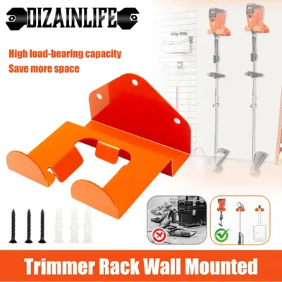 Garages Chainsaw Grass Trimmer Rack Wall Mounted Heavy Duty Weed Whackers Holder Garage Storage Organizer for Chainsaw Storage