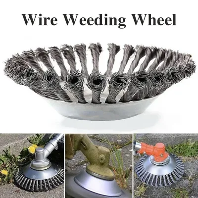 Lawn Mower Weeding Wheel Garden General Accessories Mower Wire Weeding Wheel 6" Wire Wheel Weeding Head 8" Twisted Wire