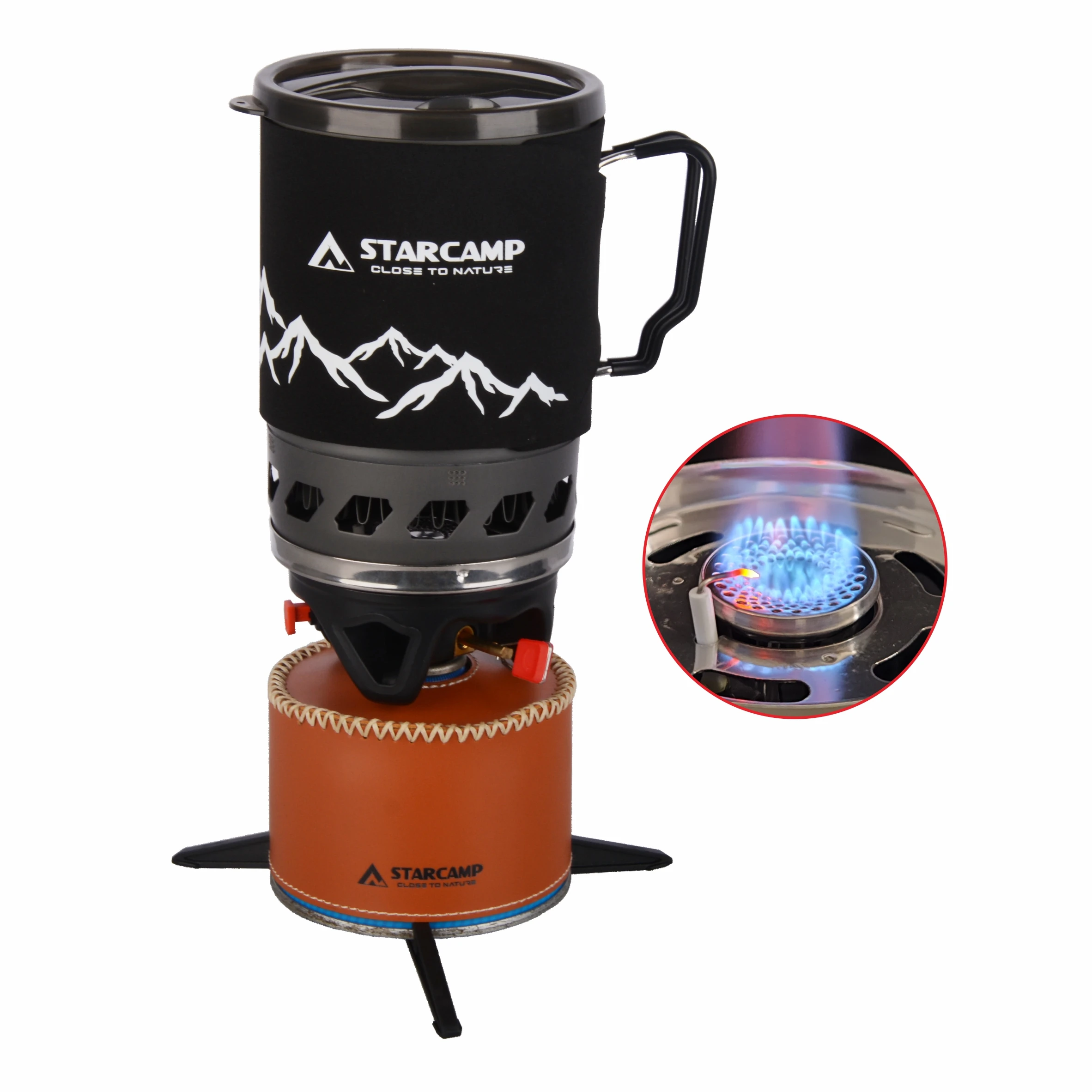 STARCAMP 1100ml Outdoor Camping Kochs ystem Wandern Fastboil Jet Cooker Gasherd Image