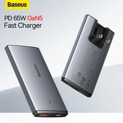 Baseus 65w gan 5 pro usb c ladegerät pd 3,0 schnell ladung 4,0 typ c schnell ladegerät pro table reise ladegerät für iphone 14 13 macbook
