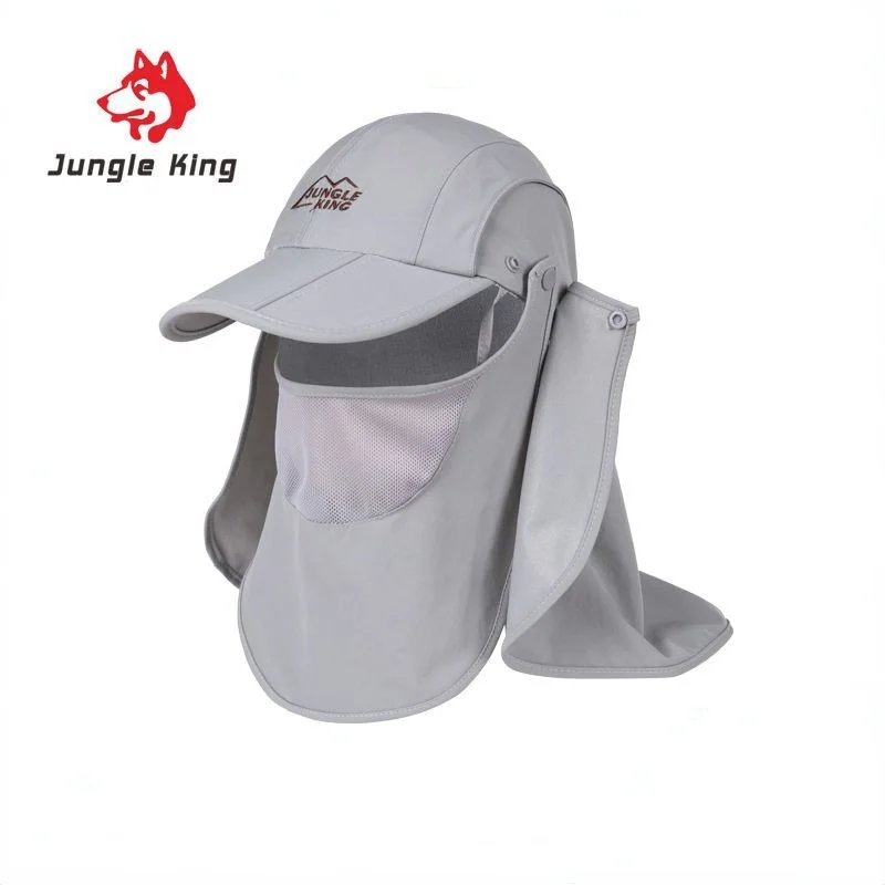 JUNGLE KING MZ45 Neuer Unisex-Angelhut, Sonnenblende, Mütze, Outdoor-Sonnenschutz mit abnehmbarer Ohren- und Nackenklappenabdeckung zum Wandern Image