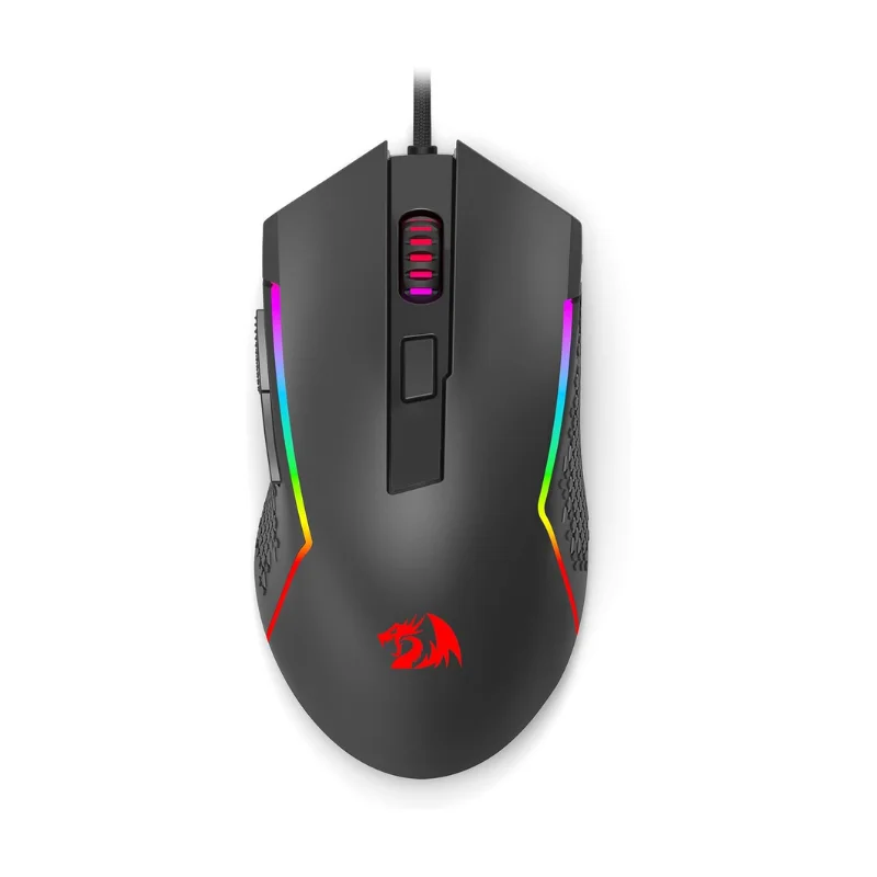 Redragon M616 RGB Gaming 10.000 DPI, kabelgebunden, optisch, 6 programmierbare Tasten, 8 Hintergrundbeleuchtungsmodi, Software, unterstützt DIY-Keybinds-Maus Image