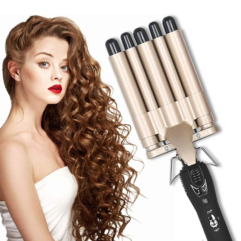 Heimgebrauch neuer drei Barrel Keramik ionischer Big Wave Locken wickler Lockens tab mit Triple Barrel Hair Waver Locken wickler Image