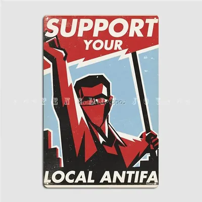Support Your Local Antifa Metallschild Poster Pub Höhle Pub personalisierte Garage Dekoration Blechschild Poster Image