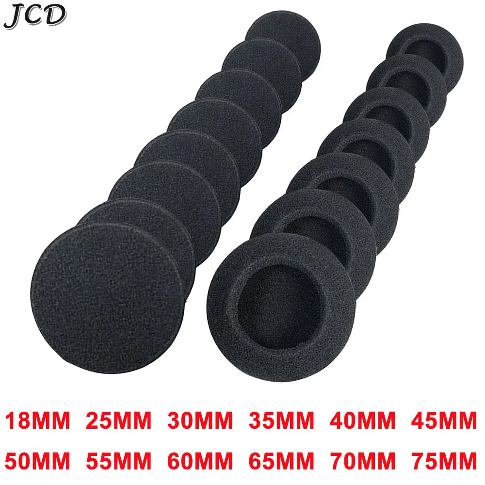 JCD 10 stücke Kopfhörer Schaum Pad Ersatz Ohr Pad Schwamm Ohrstöpsel Headset Personalisierte Kappe Kissen Abdeckungen Kopfhörer Fall Image