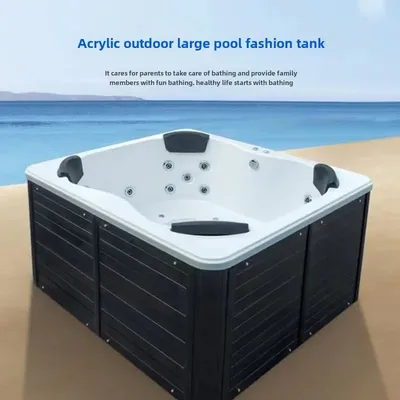 Outdoor-Hot-Hub für mehrere Personen, großer Schwimmbad mit konstanter Temperatur, große Acryl-Garten-, Hof-, Heim-, Massage- und Spa-Badewanne
