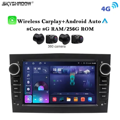 Carplay Auto Android 14,0 8G + 256G 4G LTE IPS Auto DVD Player GPS WIFI Bluetooth radio Für Opel Zafira Vectra Antara Astra Combo