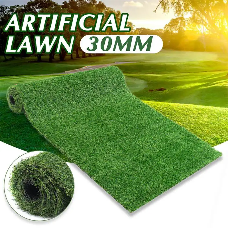 Kunstrasen 3cm Höhe Faux Indoor Outdoor Garten Rasen Landschafts bau Dekoration synthetische Golf Rasen realistische Premium Grün Image