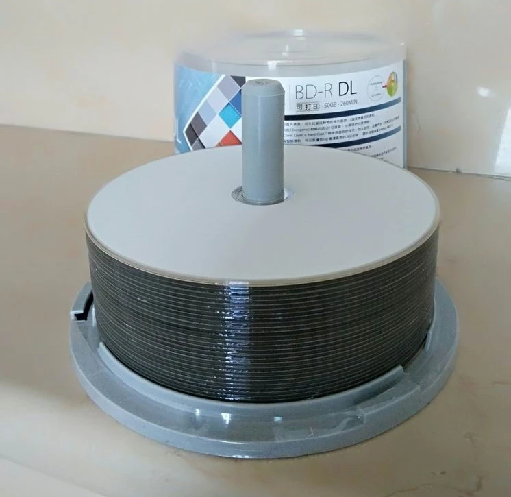 Blue ray disc BD-R 50gb bluray dvd bdr 50g inkjet druck bar 1-6x geschwindigkeit 50pcs/barrel Image