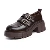 AIYUQI 2025, neue Damenschuhe, dickbesohlte Damen-Loafer mit Schnalle, große JK Mary Jane Damen-Lederschuhe